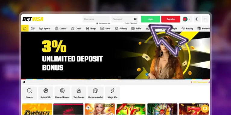 Betvisa app screenshot - live